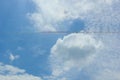 beautiful photos of the blue sky on a clear day with clean white clouds, a combination of blue and white and sparkling sunlight