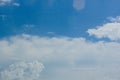 beautiful photos of the blue sky on a clear day with clean white clouds, a combination of blue and white and sparkling sunlight