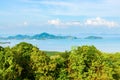 Beautiful Phuket view from Khao-Khad Views Tower, enjoy the 360-degree view such as Chalong bay, Panwa cape, Sire island, Bon isla Royalty Free Stock Photo