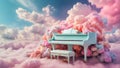 Beautiful piano the clouds fantasy