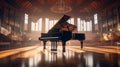 Beautiful piano in concert hall. Generative AI Royalty Free Stock Photo