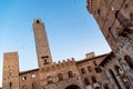 Beautiful Piazza del Duomo in San Gimignano, Italy Royalty Free Stock Photo