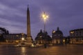 The beautiful Piazza del Popolo People`s Square in Roma