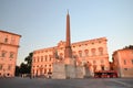 Beautiful Piazza del Quirinale in sunset light in Rome, Italy