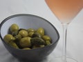 Beautiful pickle olives with good flavor and color Royalty Free Stock Photo