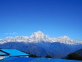 A beautiful picture of Annapurna Peaks, Poon Hill, Nepal Royalty Free Stock Photo
