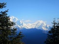 A beautiful picture of Annapurna Peaks, Poon Hill, Nepal Royalty Free Stock Photo