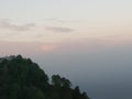 Beautiful picture of clouds field and trees Royalty Free Stock Photo