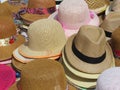 Beautiful picture of hats of great quality and resistance to protect from the sun Royalty Free Stock Photo