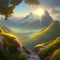 Beautiful mountain scenery