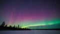 Beautiful picture of massive multicolored green vibrant Aurora Borealis v5