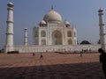 This beautiful picture is of the Taj Mahal, the light of the sun is falling on the Taj Mahal.