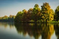 autumn season on the lake Royalty Free Stock Photo