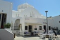 Beautiful And Picturesque Entrance To A Bar And Restaurant In Fira On The Island Of Santorini. Travel, Cruises, Architecture, Land