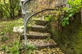 Beautiful picturesque ruins of ancient broken stone stairs Royalty Free Stock Photo