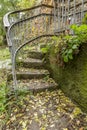 Beautiful picturesque ruins of ancient broken stone stairs Royalty Free Stock Photo