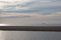 Beautiful and picturesque view of nature. Baltic Sea. Cloudy sky. Warm summer day. Royalty Free Stock Photo