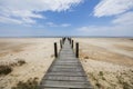 Beautiful Pier on a Salt Pan Royalty Free Stock Photo
