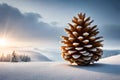 Beautiful pine cone isolated on white background Ai generated Royalty Free Stock Photo