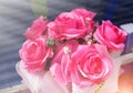 Beautiful artificial rose flowers bouquet Royalty Free Stock Photo