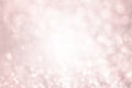 Beautiful pink background. White glitter blur vintage lights background. Bokeh silver and white. de-focused copy space. Royalty Free Stock Photo