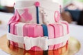 Beautiful pink birthday cake Royalty Free Stock Photo