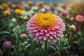 Beautiful pink chrysanthemum flower in the garden Royalty Free Stock Photo