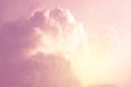 Beautiful pink cloud at sunset summer nature background Royalty Free Stock Photo