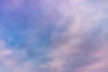 Beautiful pink clouds on the blue sky. Pastel of sky and soft cloud abstract background Royalty Free Stock Photo