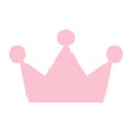 Pink crown clip art icon