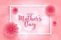 Beautiful pink flower mothers day wishes card design