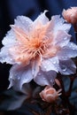 Beautiful pink flower with water droplets splashed. Royalty Free Stock Photo