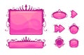Beautiful pink game user interface Royalty Free Stock Photo