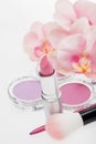 Beautiful pink and lilac cosmetics