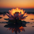 Beautiful Pink Lotus Flower Blooming Sunshine Royalty Free Stock Photo