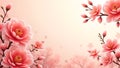 Beautiful Pink Magnolia Blossoms, Spring Floral Background Royalty Free Stock Photo