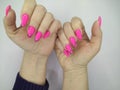 beautiful pink nails