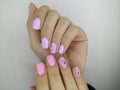 beautiful pink nails