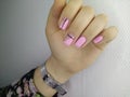 beautiful pink nails