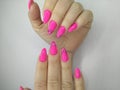 beautiful pink nails