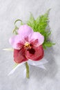 Beautiful pink orchid corsage Royalty Free Stock Photo