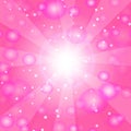 Beautiful Pink Shiny Background with Blink Bokeh.