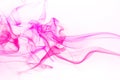 Beautiful pink smoke abstract on white background fo design