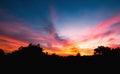 Sunset nature background. Royalty Free Stock Photo