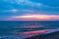 Beautiful pink sunset over the sea. Sochi, Russia Royalty Free Stock Photo