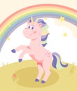 Beautiful pink unicorn Royalty Free Stock Photo
