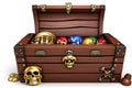 Beautiful Pirate Chest on a light background.