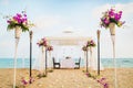 Beautiful place for romantic dinner on the beach Royalty Free Stock Photo