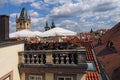 Beautiful place to relax with an unforgettable view of the Old Town of Prague. Famous restaurant `Terasa U Prince`