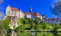 Beautiful places of Gremany - Sigmaringen town with impressive c Royalty Free Stock Photo